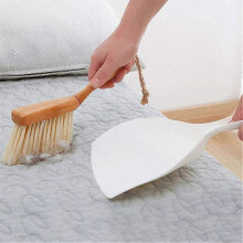 Ensemble balai et pelle mini, idéal pour la maison et le bureau, brosse en fibres de bambou, format compact