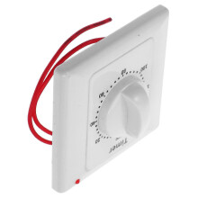 Countdown Timer Switch Indoor Electrical Outlet 120 Minute White ABS 3.38x3.38x1.57in
