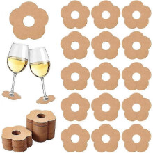 150 Stück Blanko-Weinglasetiketten aus Papier zum Selberbeschriften, Farbe: Burlywood, 2,7 x 2,6 Zoll