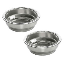58mm Dual Wall Filter Basket Compatible with Premium Espresso Machines, 2-Cup Pressurized, Stainless Steel