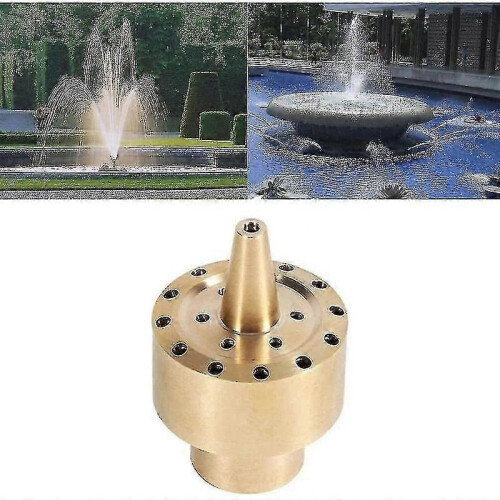 Tuinvijverfonteinsproeier, 25 mm diameter, multidirectionele messing kop, parabolische sproeistand 1