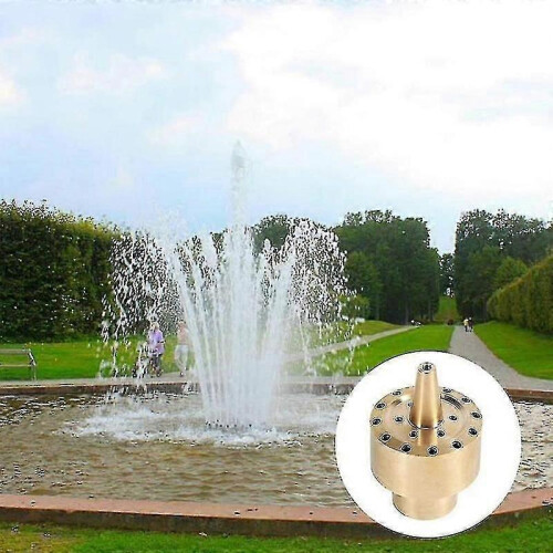 Tuinvijverfonteinsproeier, 25 mm diameter, multidirectionele messing kop, parabolische sproeistand 2