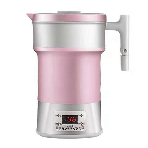 Foldable Electric Kettle 800W 110-220V Silicone Collapsible Thermostatic Control EU Plug