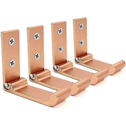 Folding Aluminum Alloy Wall Mounted Coat Hook, Foldable Rounded Corners Space Saving Hanger