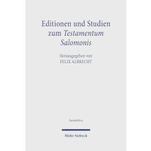 Editionen und Studien zum Testamentum Salomonis Hardcover Book