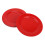 Red Dinnerware Plates for Storage 4Pcs Round Lightweight Plates 1