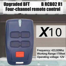 Garagedeur afstandsbediening 4 stuks 433,92 MHz Rolling Code compatibel met BFT MITTO 2 MITTO 4 KLEIO B RCA02 RCA04 TRC1 TRC2