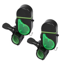 2Pcs LED Light Fishing Alarm Waterproof Night Fishing Bite Alarms Fishing Rod Bite Alarm Light Sound Bite Alert