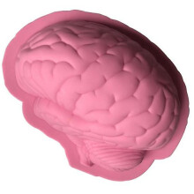 Silikónová forma na tortu Halloween Brain, flexibilná 22 cm, pečenie, DIY