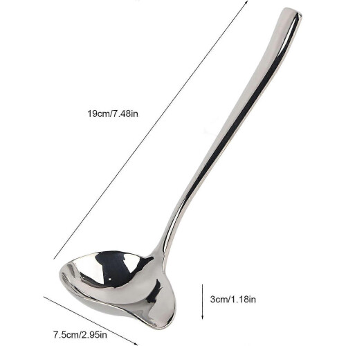 Stainless Steel Soup Ladle with Spout for Precise Pouring, Kitchen Serving Tool 1