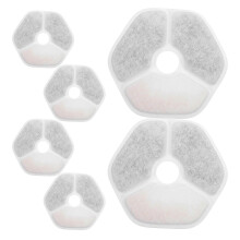 Filtros de Reposição para Bebedouro de Gato, 6 unidades, Compatível com Bebedouros Automáticos para Pets, Núcleo Hexagonal de Filtragem