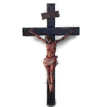 Decorazione murale a forma di crocifisso in resina, statua di Gesù con croce per casa, chiesa e meditazione.