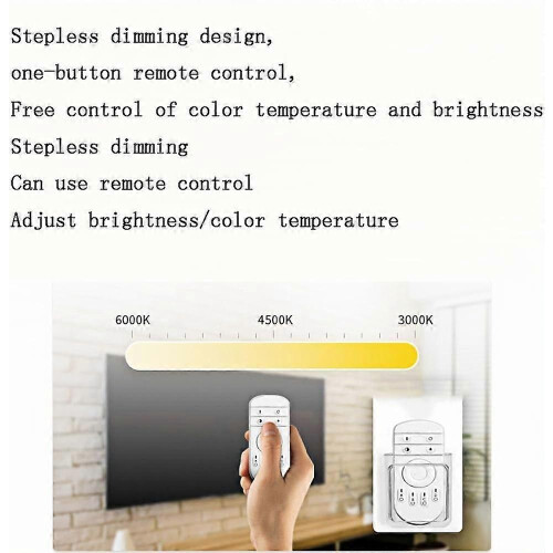 Plafonnier LED rond de 30 cm avec télécommande, intensité et température de couleur réglables. 2