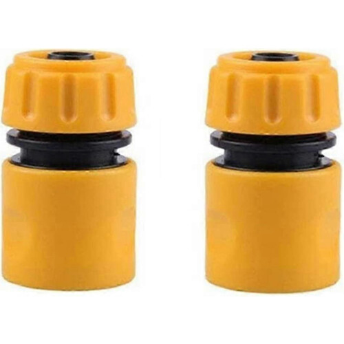 Hose Quick Connector 1/2" DN15, 2 Pack Orange Yellow Plastic Fitting for 16mm OD Hose