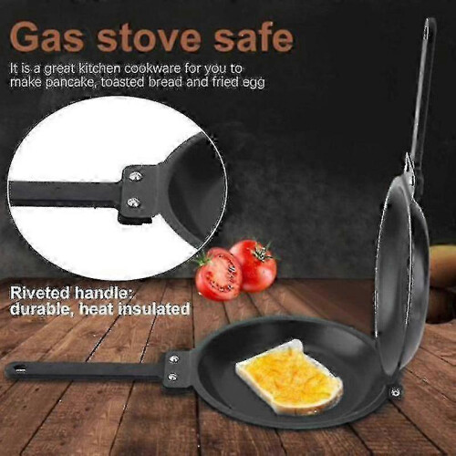 Double Sided Pancake Maker with Ceramic Non-Stick Surface, Titanium Steel Flip Frying Pan 2
