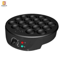 Mini máquina eléctrica para hacer panqueques con 24 orificios, sartén antiadherente y temperatura ajustable para desayunos y refrigerios.