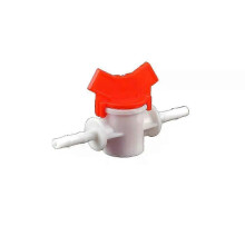 Válvula de bola de 4-8 mm de diámetro igual, de plástico POM, para manguera de bomba de aire de acuario y riego por goteo.