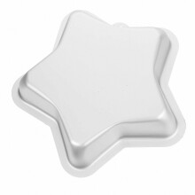 Star-Shaped Nonstick Baking Pan, Durable Aluminum Alloy, 24x23x4.8CM, Silver, for Birthday Cakes, Single Piece