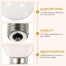 E17 Light Bulb 3W 2700K Warm White Glass Dimmable Bulb for Home Replacement
