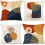 Linen Blend Cushion Covers 45x45 cm, 4PCS Geometric Pattern Decorative Pillowcases 1