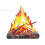 Artificial Campfire Flame Torch 30cm Tall Fake Fire Decor for Party Indoor 2Pcs 1