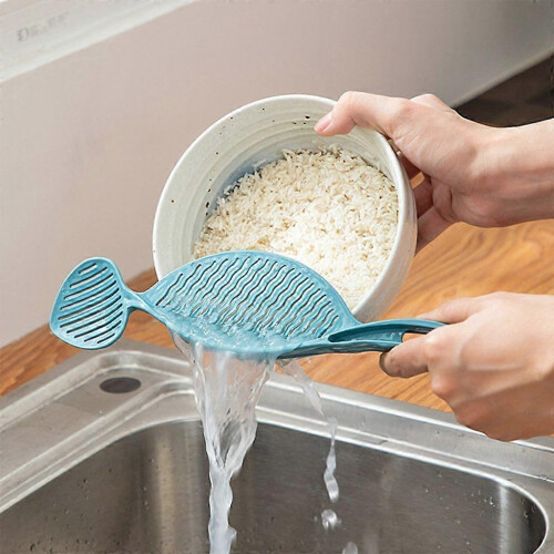 2 Pack Colander Pasta Strainer Rice Filter Spoon ABS Kitchen Cooking Tool 1
