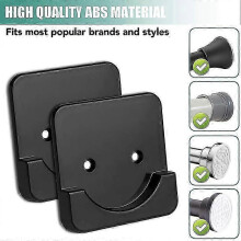 Adhesive Shower Curtain Rod Tension Holders, 2 Pack, No Drilling, 3.15 Inch 3M Sticker, Holds Up to 20 Pounds, Acrylic Material