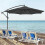 Parasol Replacement Fabric, Polyester Canopy Compatible with 6 Rib Standard Cantilever Umbrellas, Black 3