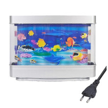 Umelá lampa na tropické ryby v akváriu Nočné svetlo pre akvárium LED dynamická oceánska stolová lampa