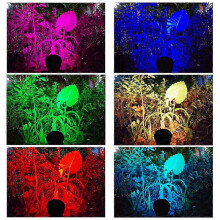 Solar Spotlight, Double Rotatable Joint, Monocrystalline Silicon Solar Panel, ABS Material, Colorful Light for Outdoor Courtyard Garden