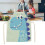 Apron Flax Floral Print Long Bib Kitchen with Neck Strap Waist Tie Large Coverage 4