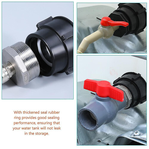 IBC-Container-Adapter 75 mm Grobgewinde auf 2 Zoll Feingewinde Wassertank-Anschlussventil 1