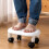 Adjustable Rolling Work Stool with 360 Rotation and Ergonomic Cushion - Blue 3