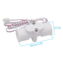 Interruptor sensor de caudalímetro de agua, rosca G1/4, tensión de funcionamiento de 0-110 V, plástico, para calentador de agua