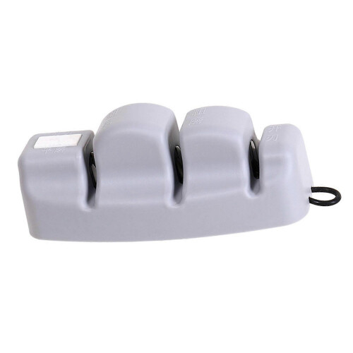 4 Stage Knife Sharpener Gray 16x7x7cm Portable ABS Tool for Grinding