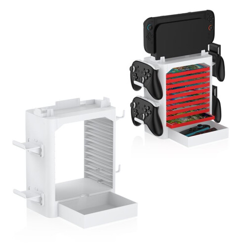 Game Storage Tower for   - Game Disk Rack and Controller Organizer for   and Accessories 2