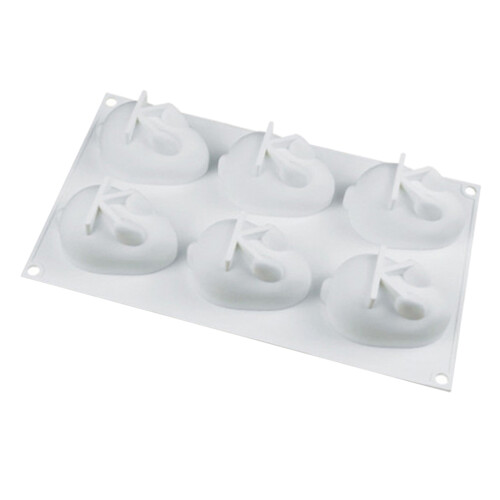 1Silicone Dessertvorm Konijn Voor Paasbakken Wit