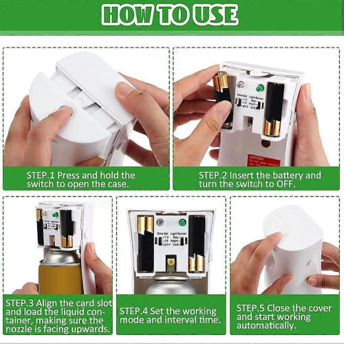 Automatic Fly Spray Dispenser 4 Pack, White Plastic Insect Control for Barns Farms Stables 2
