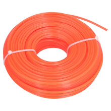 Filo di ricambio per decespugliatore compatibile con tosaerba portatili, 2,7 mm, sezione quadrata, nylon rosso, 461 g