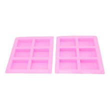 Silicone Mold 6 Grids Flexible Heat Resistant for Baking Soaps Cakes Muffins
