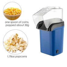Macchina per popcorn retrò da 1200 W, automatica ad aria calda, senza olio, 18 tazze in 3 minuti