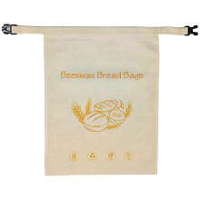 Reusable Beeswax Food Storage Bags for Bread Nuts Baking Snacks