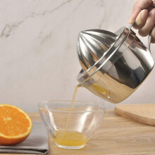 Exprimidor manual de cítricos de acero inoxidable para limones, naranjas y pomelos, apto para lavavajillas.