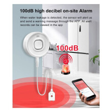 New Tuya WiFi Water Immersion Alarm Water Leak Detector Intelligent Life APP Remote Control Support for Alexa
