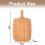 Date Wood Chopping Board with Handle for Pizza, Fruit and Bread, Hanging Design for Storage 4