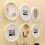 6 Inch Round Photo Frame with Wall Mount Hook, Smooth Surface, Durable Density Board 3