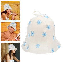 Cappello da sauna in feltro per bagno turco e sauna, comodo copricapo assorbente per uomo e donna.