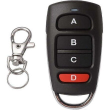 Universele afstandsbediening garagedeur met kloonfunctie, 433MHz 4 knoppen, compatibel met vaste code afstandsbedieningen elektrische poort