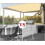 Toldo rectangular de 2x3 m con protección solar UV, resistente al agua y transpirable. 4