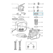 Orange Nut P07018 Kompatibel mit Sandpumpenfilterdeckel P07019 für Modelle ab 2023 58486 58497 58499